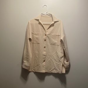 Long sleeve button down.